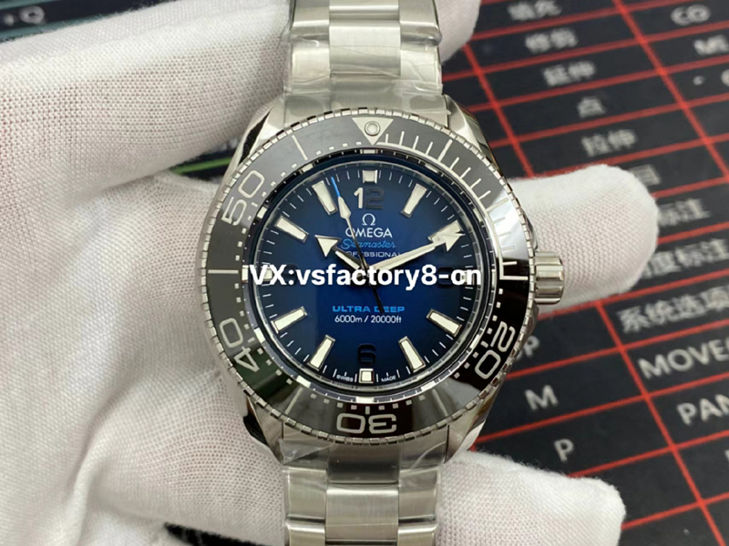 VS廠歐米茄漸變藍海王海馬600米復(fù)刻版外觀細節(jié)還原是否天花板級別